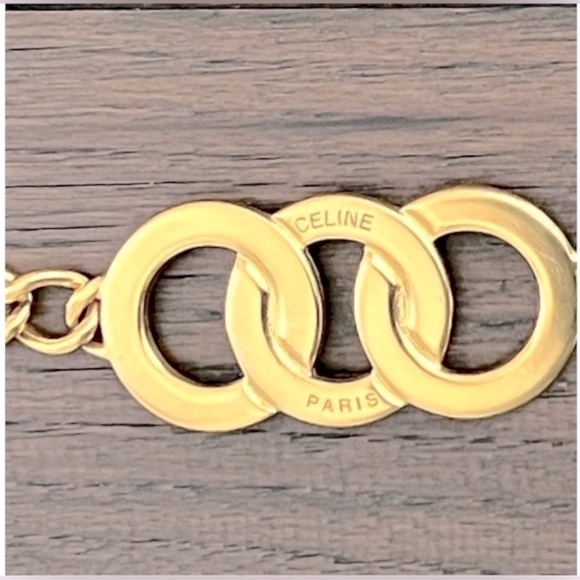 CELINE PARIS RUNWAY LOGO CHUNKY ADJUSTABLE  CHAIN BELT- UPDATED PICS - Picture 2 of 11
